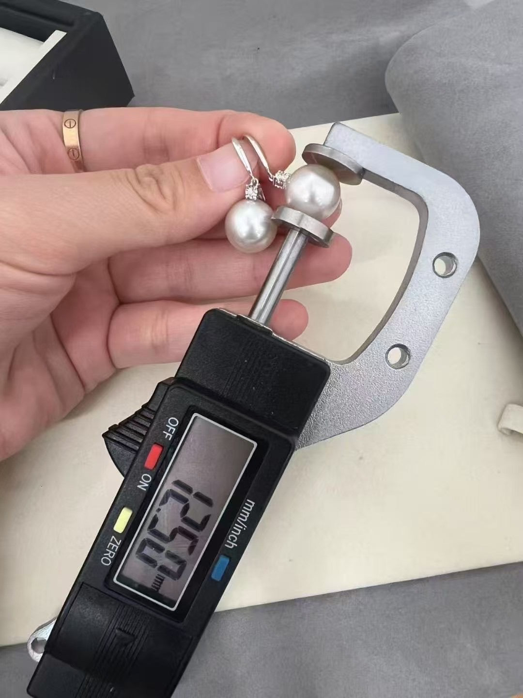 Classic White South Sea Pearl Drop Earrings with Diamond – 13mm